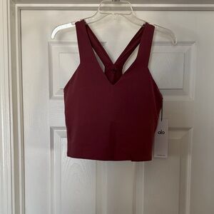 ALO Yoga Women's Burgundy Truffle Real Bra Tank